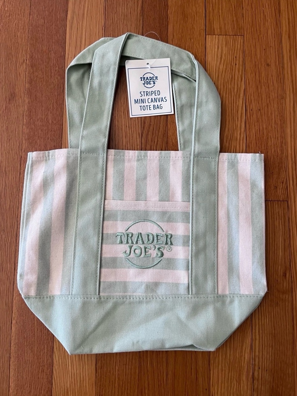 Trader Joe’s Pastel Striped Mini Canvas Tote Bags (set of 4) - Picture 9 of 12